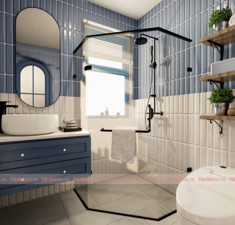 THIẾT KẾ NỘI THẤT VILLA NHÀ VỆ SINH ĐỊA TRUNG HẢI TẠI